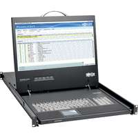 Tripp Lite 1U Rack-Mount Console with 19 in. LCD, 1920 x 1080 (1080p), DVI or VGA Video, TAA