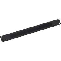 USystems 1U Brush Strip Blank Panel Black