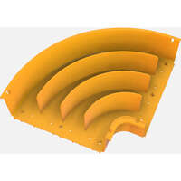 Elevate Fibre Duct 300 mm 90&deg; Horizontal Elbow