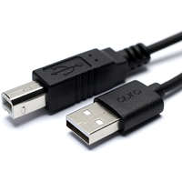 aura USB 2.0 Cable A to B 3Mtr Nickel Plated Male-Male Black