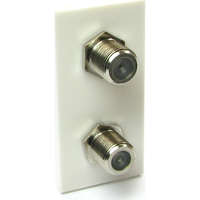 aura Euro Module 2x Satellite Coupler 2x F-Type White