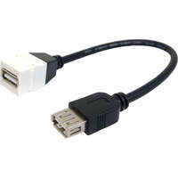 aura Keystone USB2.0 A to A Fly Lead Insert White